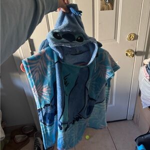 Disney Stitch Blue Poncho